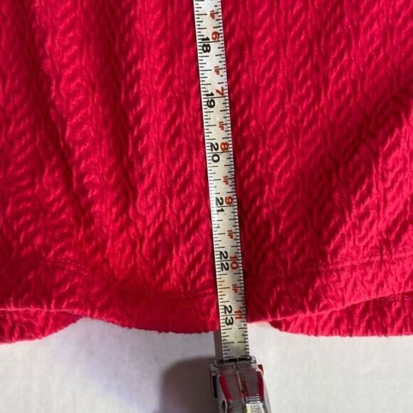 Kim Rogers Women's Small Textured Square Neckline Deep Pink Puckered Fabric Top - Picture 10 of 11